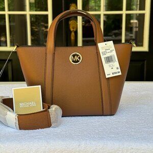 Michael Kors Luggage Hadleigh Small Double Handle Tote Messenger Bag 38F3G8FT5L